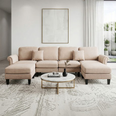 كنبة زاوية مودرن قماش تصميم عصري كافيه