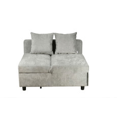 كنبة فاخرة قابلة للتعديل الي سرير مودرن مع تخزين رمادي