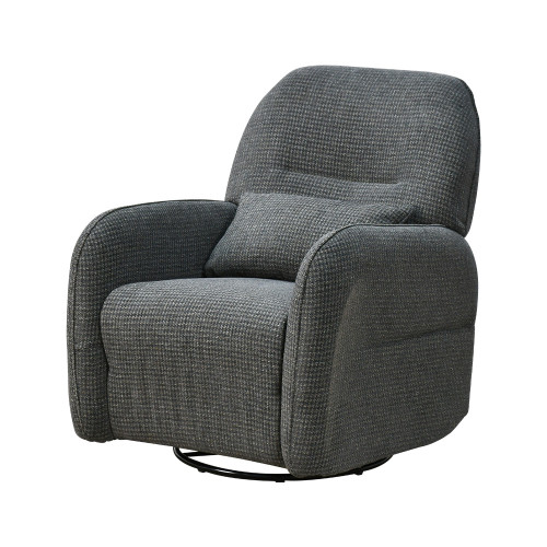 كرسي استرخاء فخم هزاز دوار قماشي مودرن رمادي غامق كرسي استرخاء فخم هزاز دوار قماشي مودرن رمادي غامق