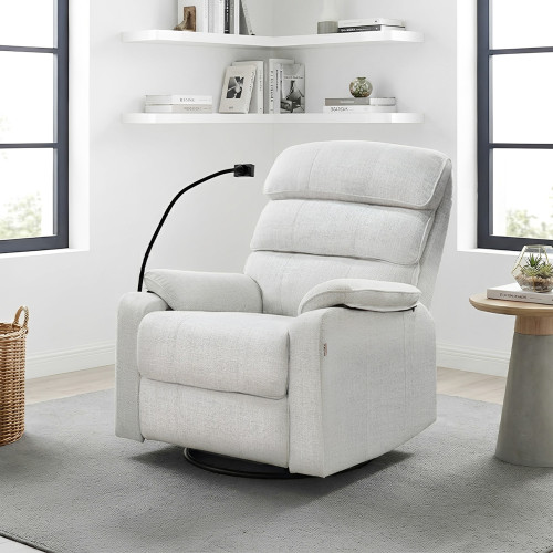 كرسي استرخاء فاخر هزار دوار بحامل جوال أوف وايت