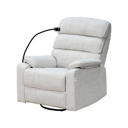 كرسي استرخاء فاخر هزار دوار بحامل جوال أوف وايت