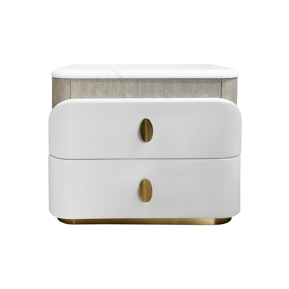 غرفة نوم متكاملة نيوكلاسيك بيج وذهبي