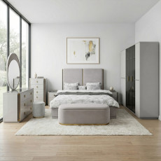 غرفة نوم متكاملة مودرن رمادي 