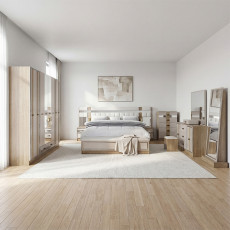 غرفة نوم متكاملة نيوكلاسيك خشبي 