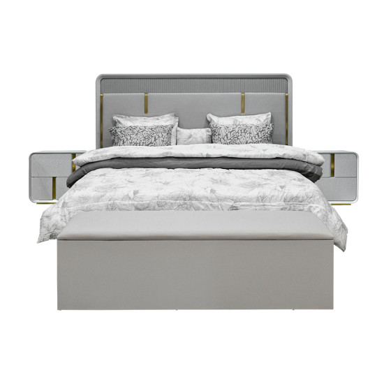 غرفة نوم متكاملة مودرن رمادي 