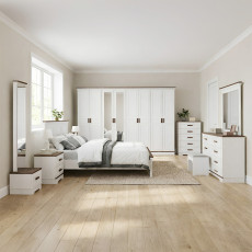 غرفة نوم متكاملة مودرن أبيض 