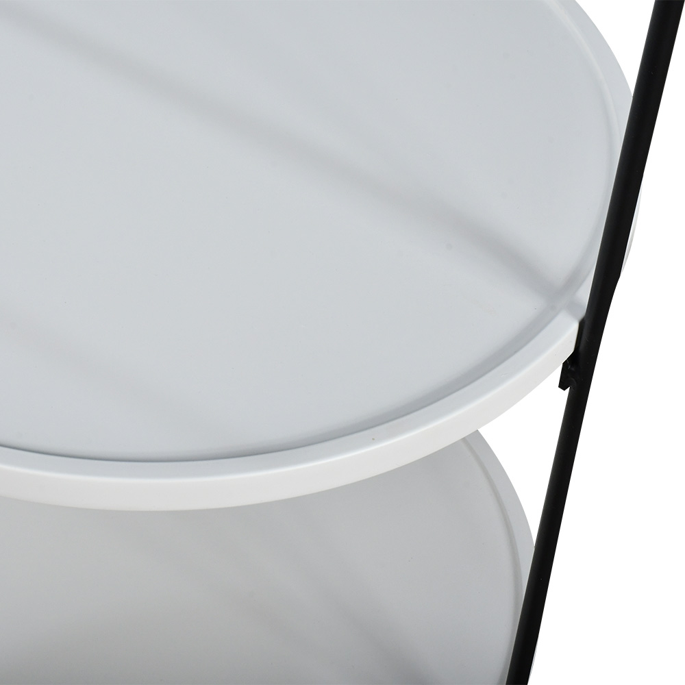 طاولة جانبية دائرية طابقين مودرن