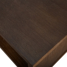 طاولة قهوة خشبية بدرج أبيض وفتحتي تخزين