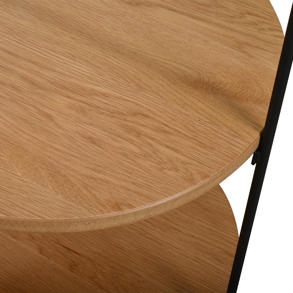 طاولة جانبية دائرية طابقين مودرن