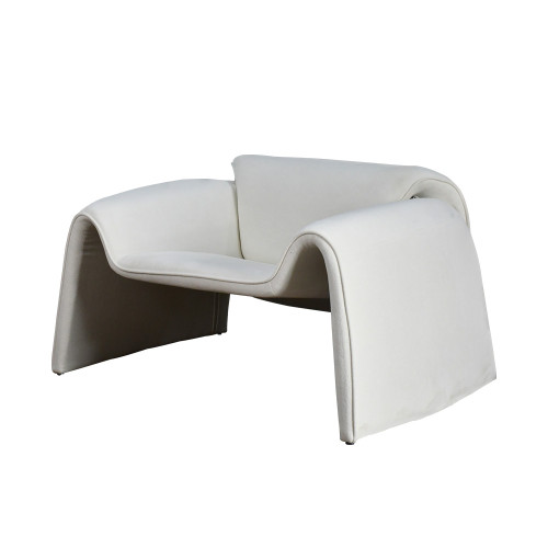 كرسي مفرد مودرن بتصميم فاخر أوف وايت