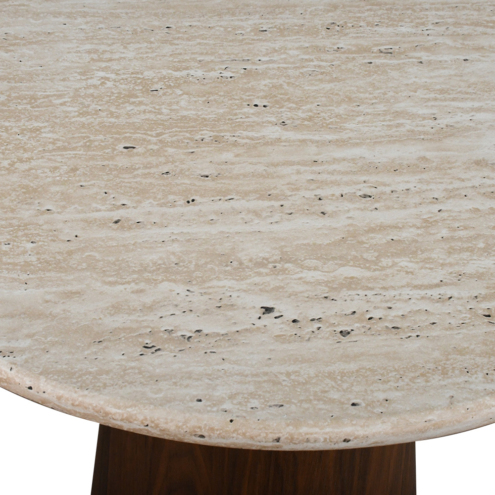 طقم طاولات خدمة 5 قطع خشبي مودرن فاخر بني × بيج