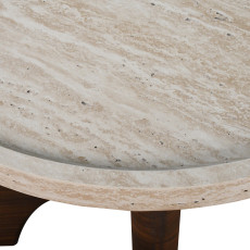 طقم طاولات خدمة 5 قطع خشبي مودرن فاخر بني × بيج