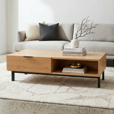 طاولة قهوة خشبية بدرج وفتحة تخزين مودرن طاولة قهوة خشبية بدرج وفتحة تخزين مودرن