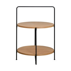 طاولة جانبية دائرية طابقين مودرن