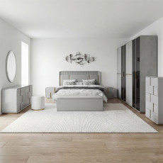 غرفة نوم متكاملة مودرن رمادي 