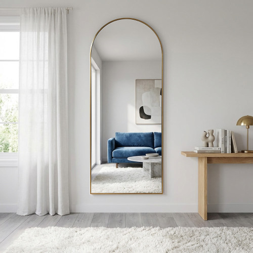 مرآة ديكور حائط بإطار ذهبي 70×180 سم