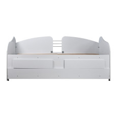 كنبة سرير أبيضة مع سرير سحب وأدراج تخزين مودرن 