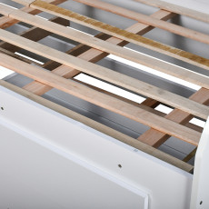 كنبة سرير أبيضة مع سرير سحب وأدراج تخزين مودرن 