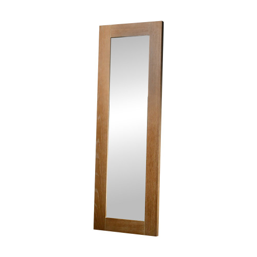 مرآة طولية مودرن بإطار خشبي 