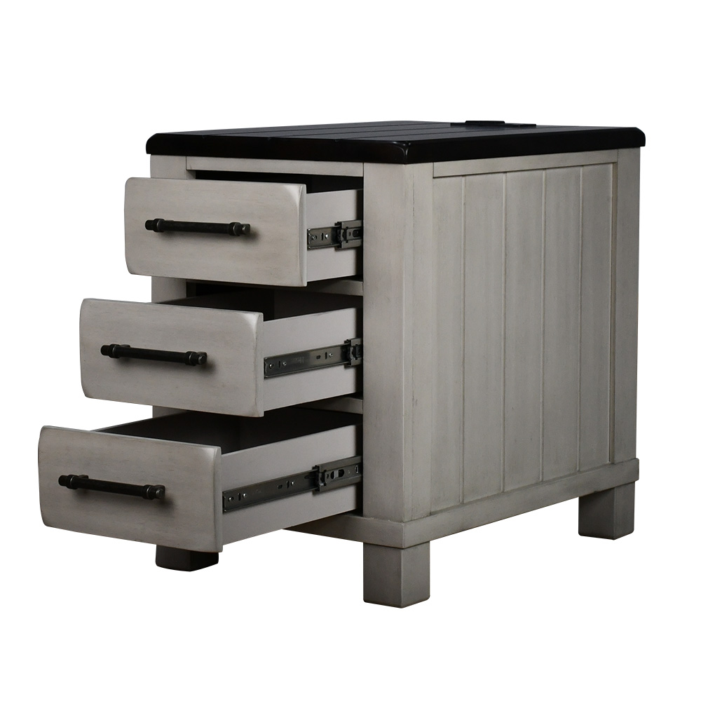 طاولة سرير جانبية 3 أدراج طاولة سرير جانبية 3 أدراج