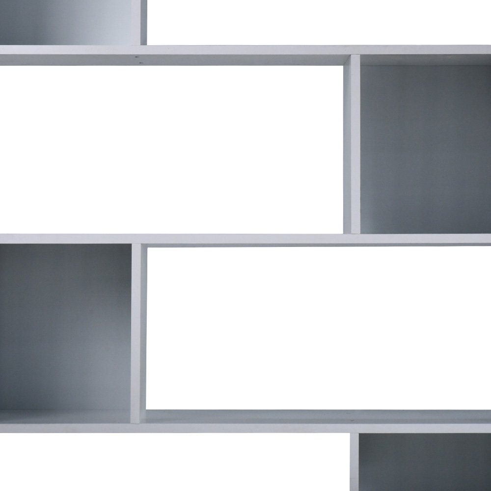 مكتبة مودرن أرفف متداخلة أبيض