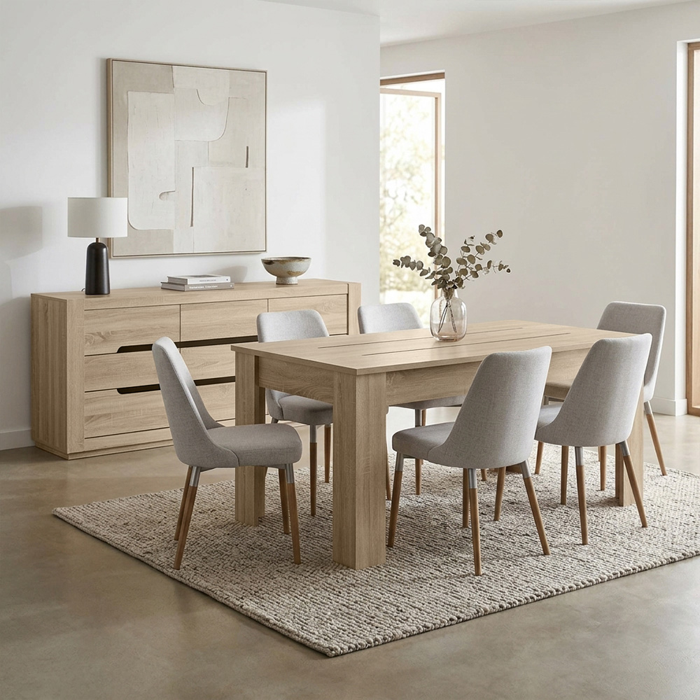 طقم سفرة طعام مودرن مع بوفيه 