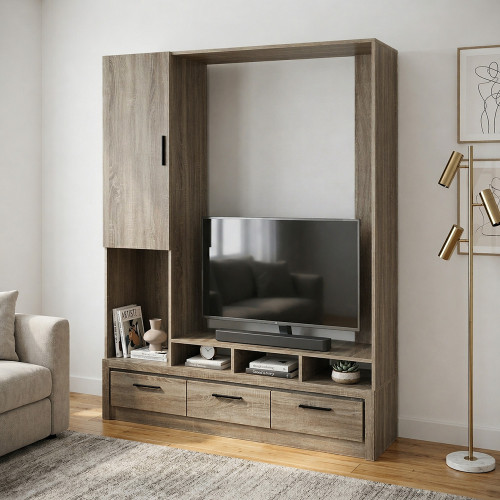 مكتبة مودرن خشبية بـ 4 رفوف 