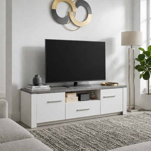 وحدة تلفاز عصرية بـ 3 أدراج تخزين