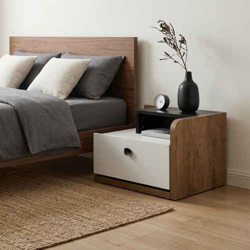  طاولة سرير جانبية مودرن خشبية