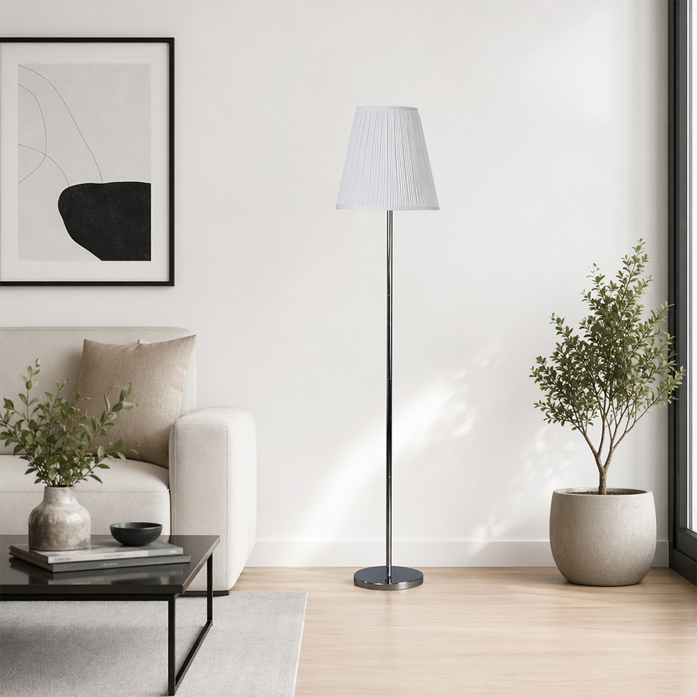 أباجورة استاند فضي مودرن