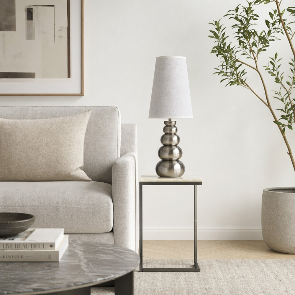 أباجورة طاولة مودرن فضي