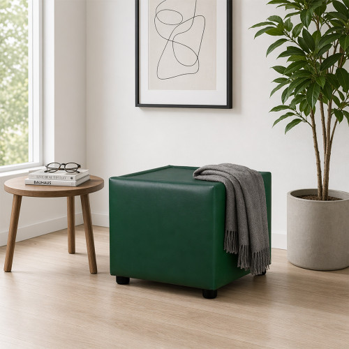 بوف مربع جلد فاخر 