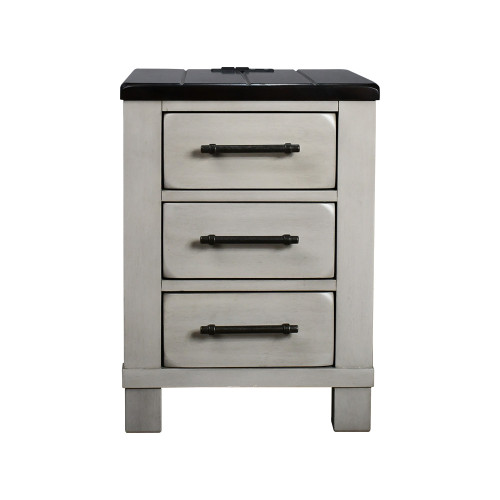 طاولة سرير جانبية 3 أدراج 