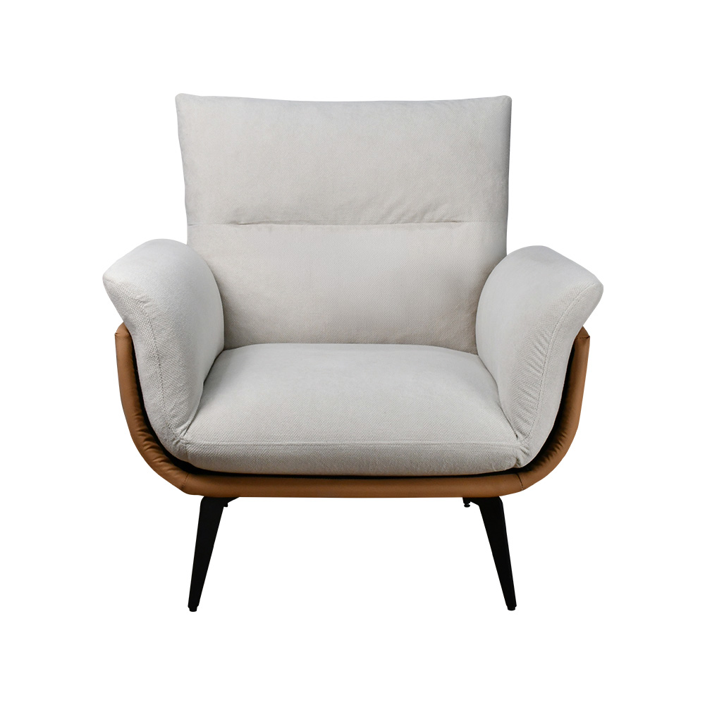 كرسي مفرد فخم بيج فاتح