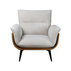 كرسي مفرد فخم بيج فاتح