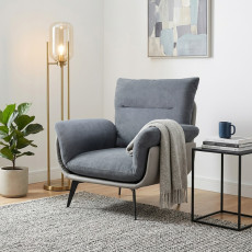 كرسي مفرد فخم رمادي 