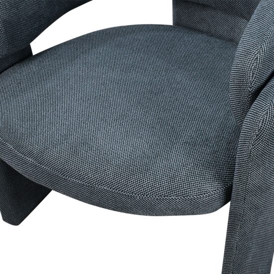كرسي مفرد تصميم عصري بأرجل مثلثية عريضة - رمادي غامق كرسي مفرد تصميم عصري بأرجل مثلثية عريضة - رمادي غامق
