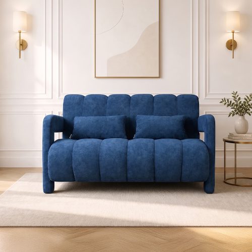كنبة معيشة ثنائية تصميم عصري ازرق 