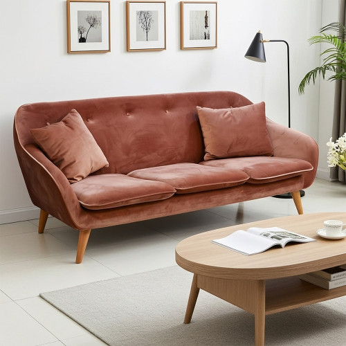 كنبة مودرن مخمل 3 مقاعد هافان