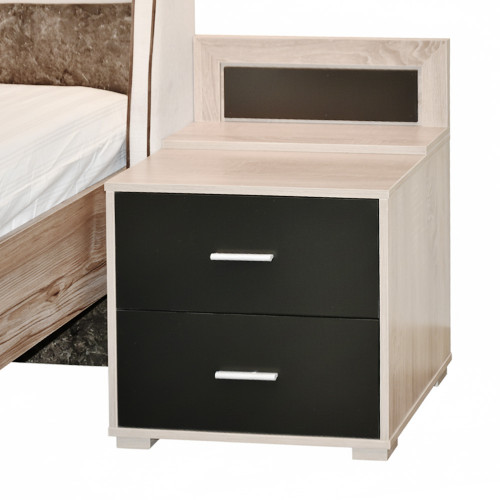 غرفة نوم مودرن خشب مع تسريحة و2 كمودينو