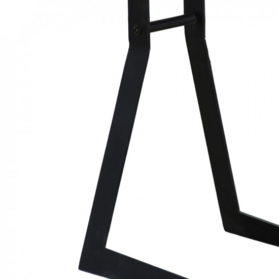 طاولة قهوة جانبية خشب بأرجل معدنية