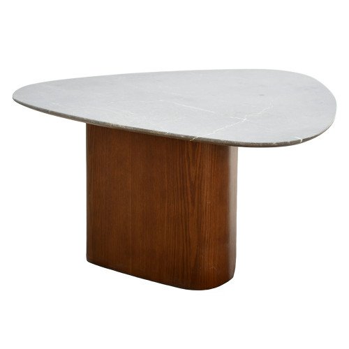 طاولة قهوة مودرن خشب سطح رخامي