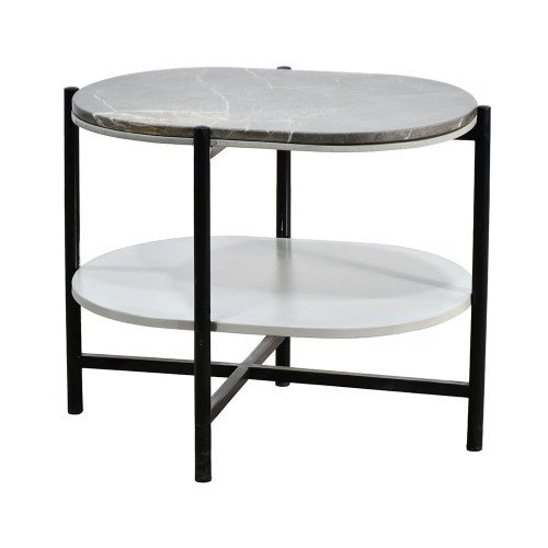 طاولة قهوة مودرن 2 دور سطح رخامي