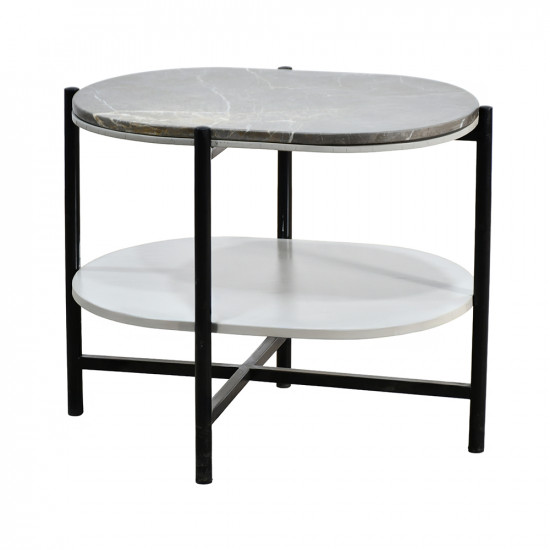 طاولة قهوة مودرن 2 دور سطح رخامي