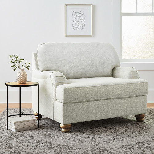 كرسي استقبال فاخر قماشي بأرجل خشبية