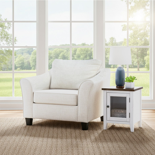 كرسي استقبال فاخر قماشي بأرجل خشبية