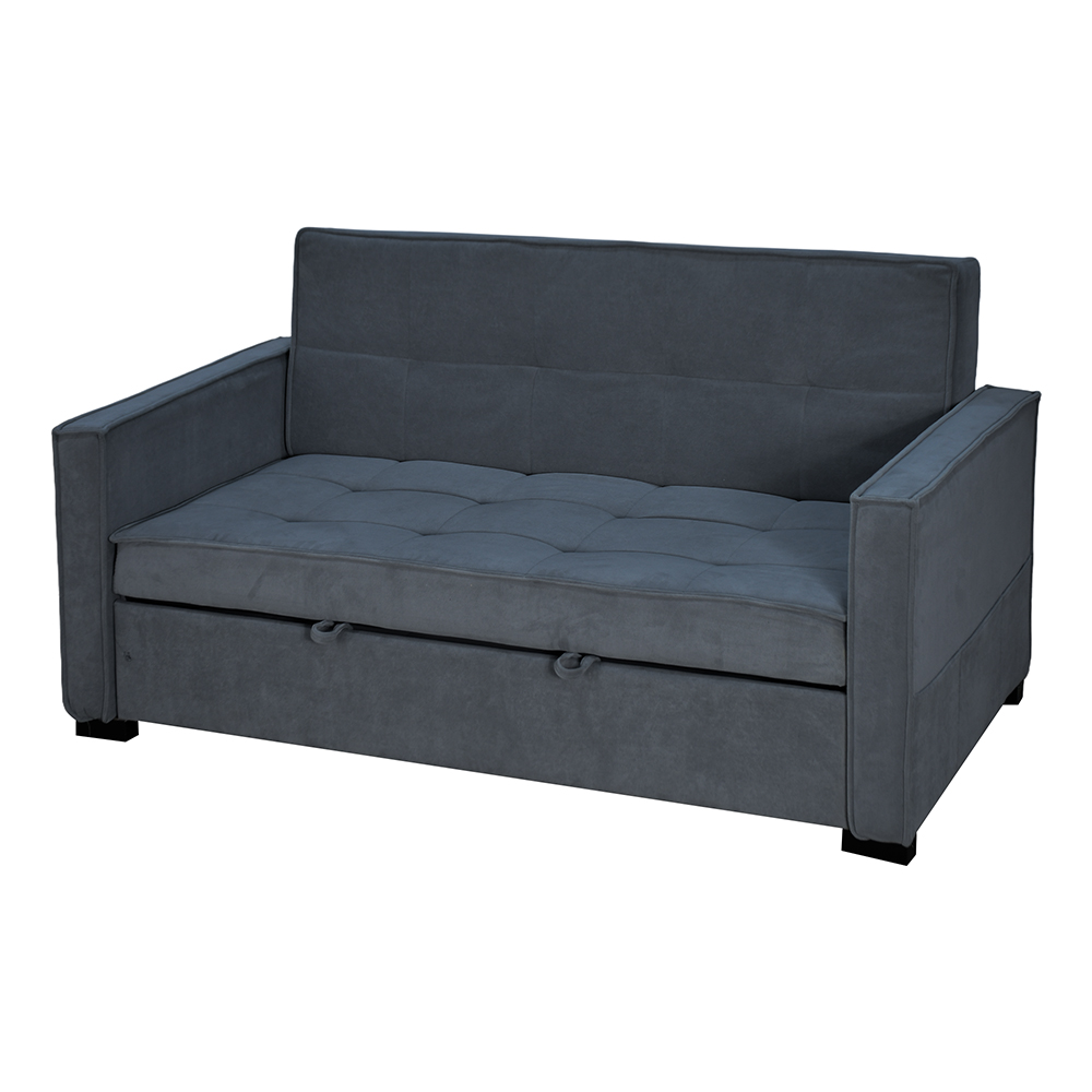 كنبة مفرد مودرن قابلة للتعديل الي سرير رمادي غامق