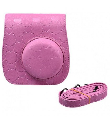 حقيبة جميلة وذات الوان رائعة لكاميرات فوجي الفوية ميني 8 - لون وردي