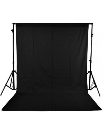 خلفية تصوير قماش لون اسود مع استاند حامل للخلفيات