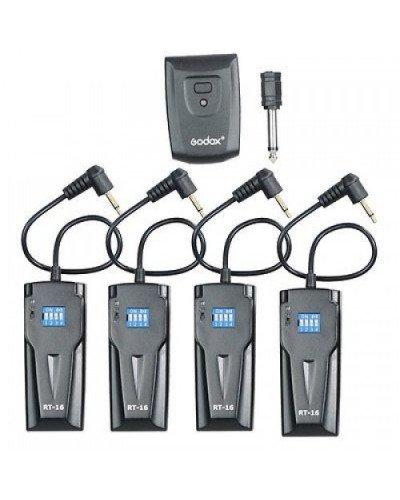 تريقر قودكس للاستديوات Godox RT-16 مرسل واحد و 4 مستقبل تريقر قودكس للاستديوات Godox RT-16 مرسل واحد و 4 مستقبل
